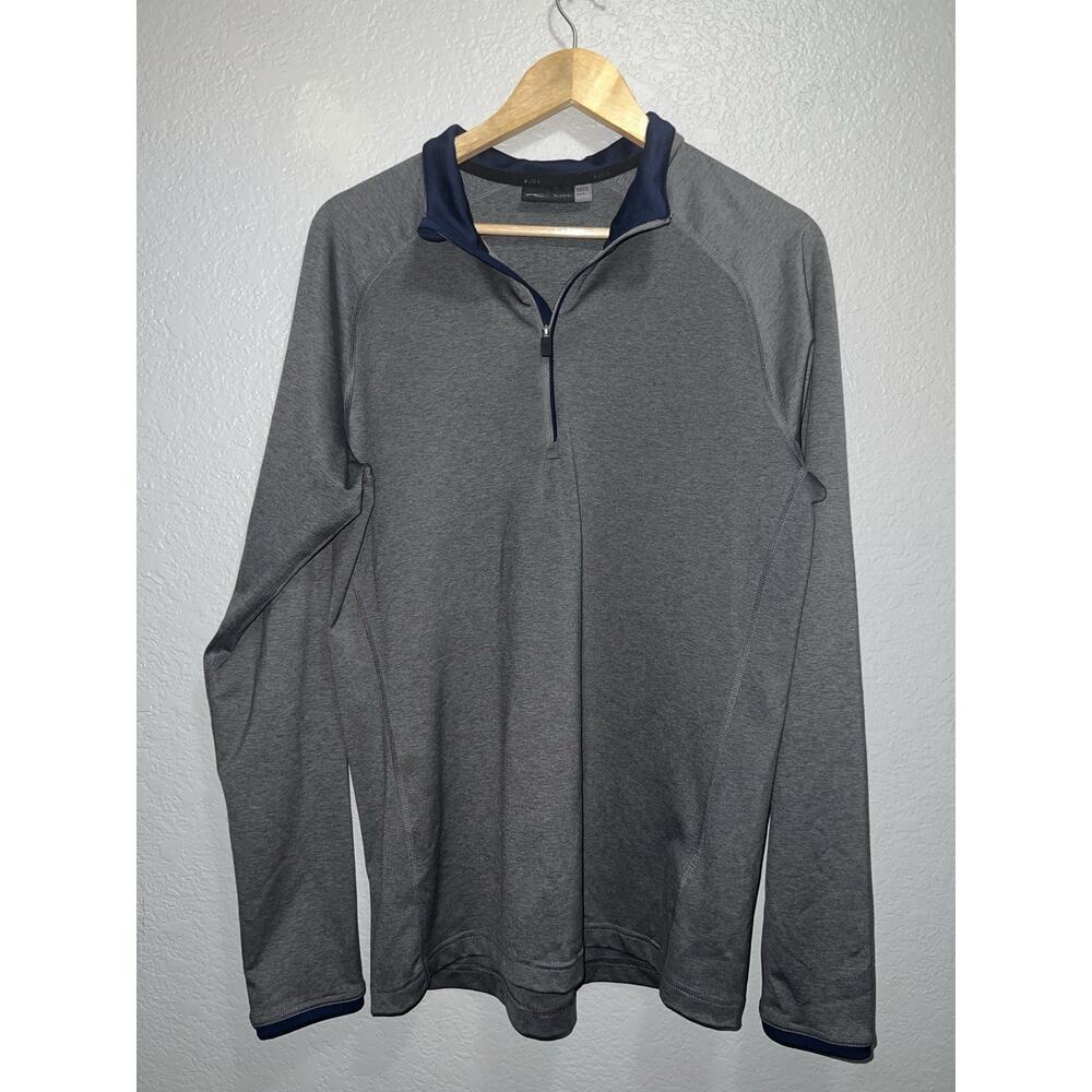 KJUS Mens 52/L Navy Blue Golf 1/4 Zip Jacket Long Sleeve Performance Lightweight